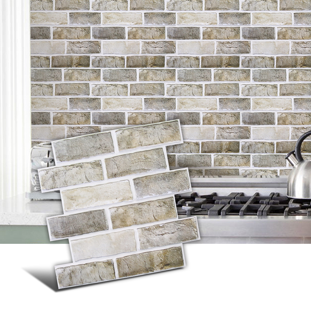 Wall Panel 3D Texture - 10pcs 3D Faux Brick Peel and