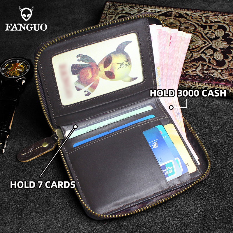 Interior Design Id - Genuine Leather Billfold Short Wallet Vintage