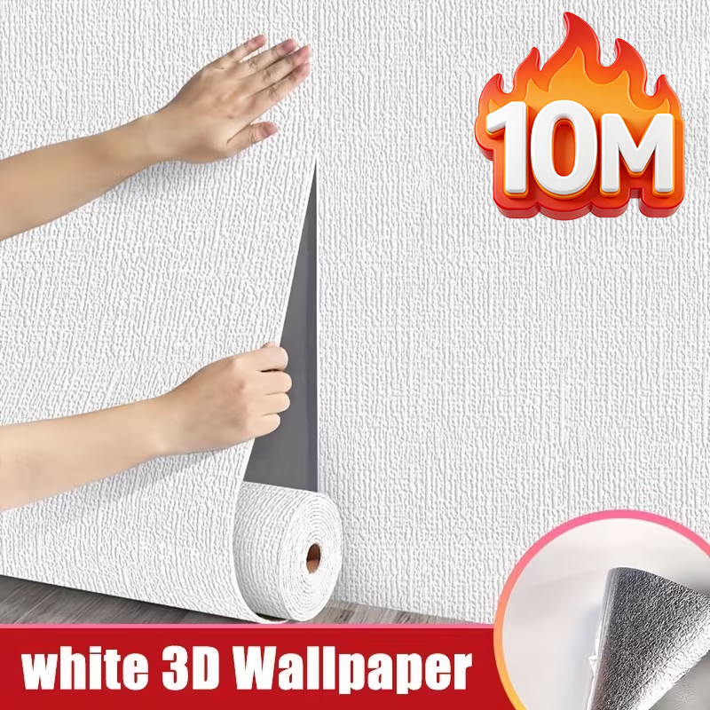 Wall Panel 3D Texture - Linen Texture Wall Panels Self-Adhesive Peel