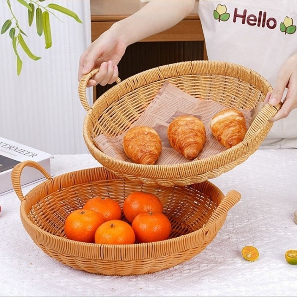 Rattan Tray Handle - New Round Shape Rattan Basket with