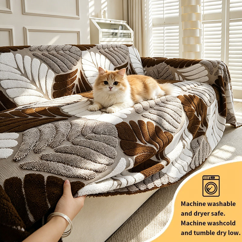 1PC-Two tone three-dimensional - Textured Throw Natural ulasan dan harga