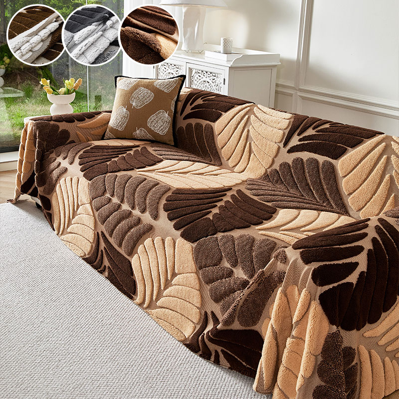 1PC-Two tone three-dimensional - Textured Throw Natural ulasan dan harga