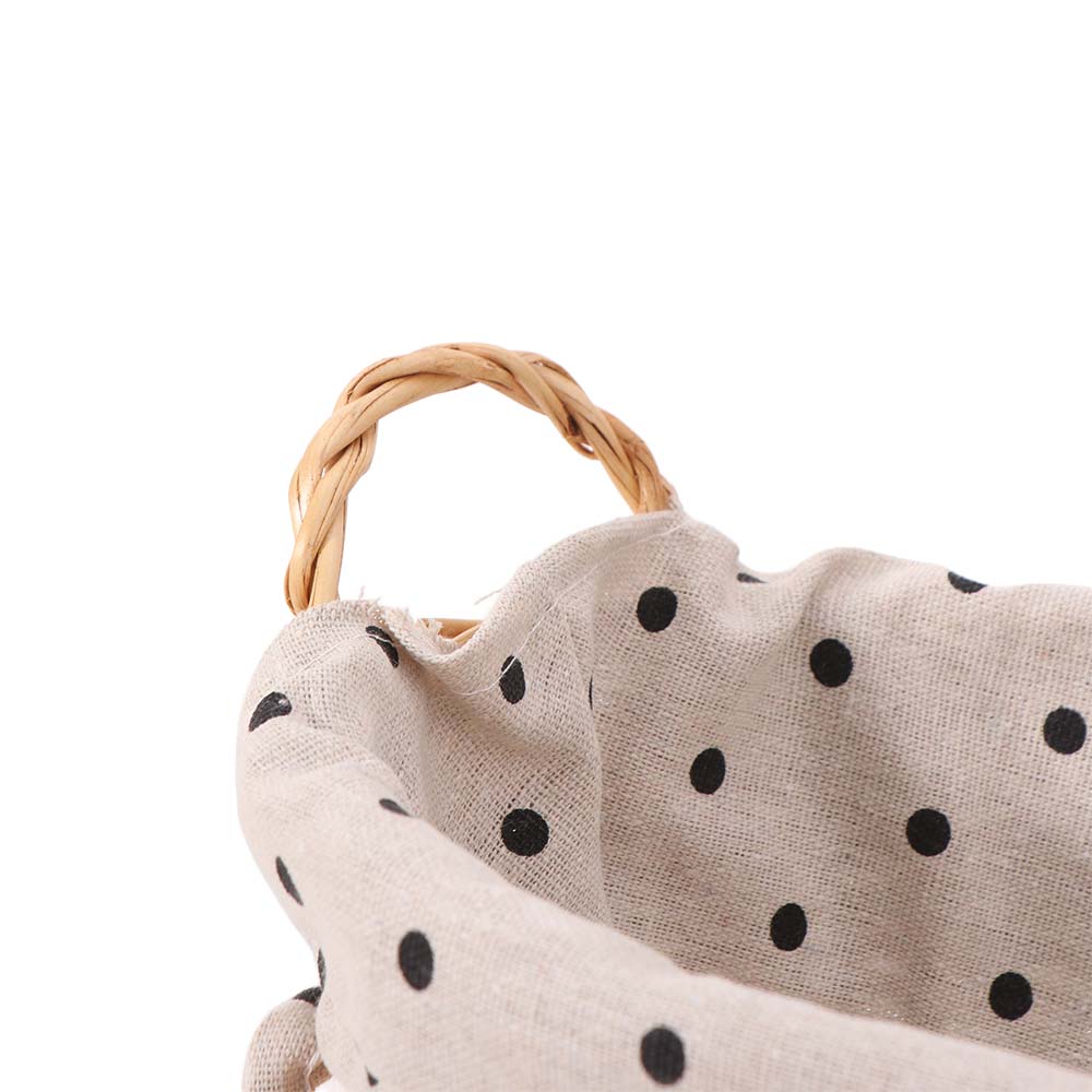Vintage Fabric Rattan Storage  - Rattan Tray Handle ulasan dan harga