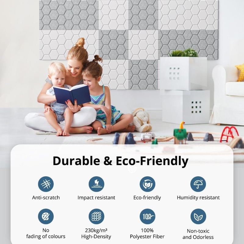 Acoustic Wall Panels Self-adhe - Wall Panel 3D Texture ulasan dan harga