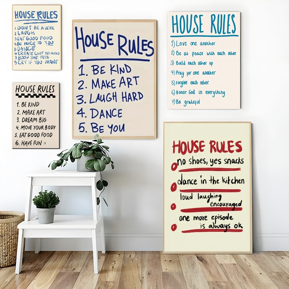 House Rules Painting Calligrap - Interior Design Rules ulasan dan harga