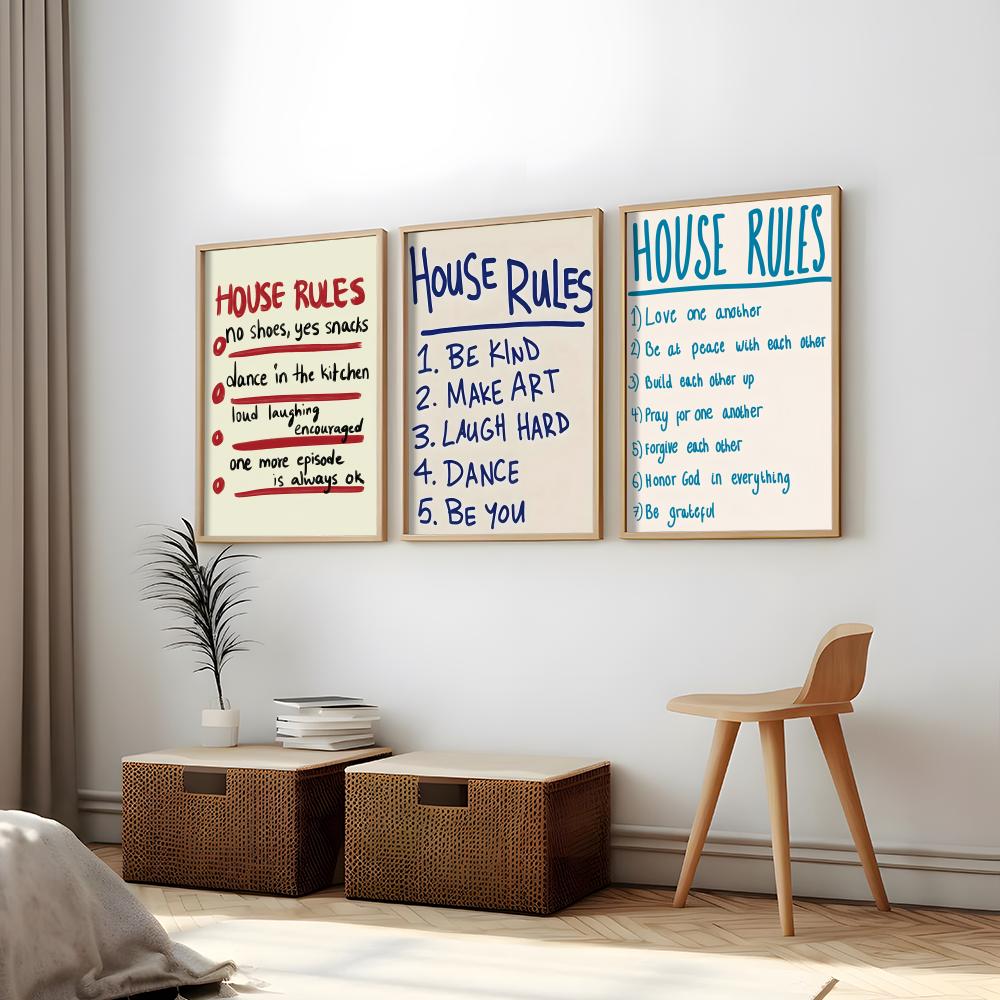 House Rules Painting Calligrap - Interior Design Rules ulasan dan harga