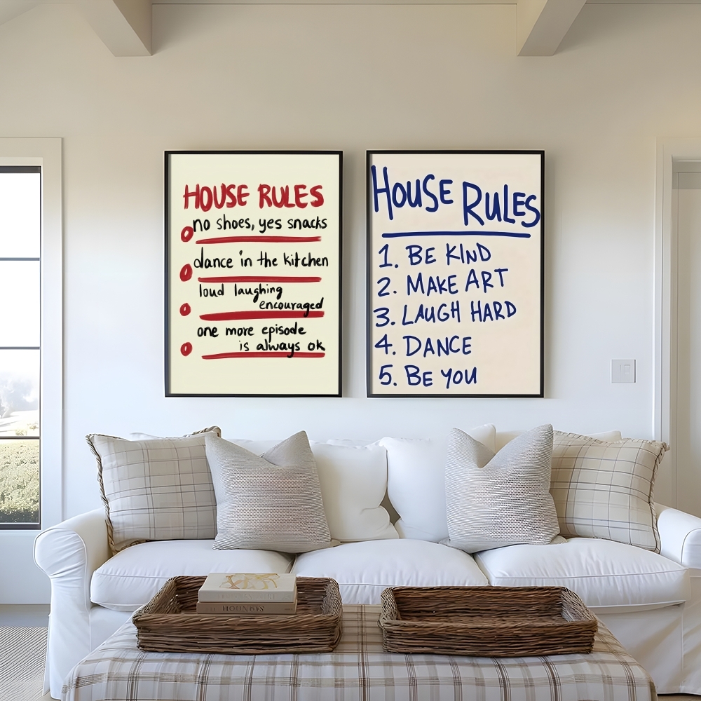 House Rules Painting Calligrap - Interior Design Rules ulasan dan harga