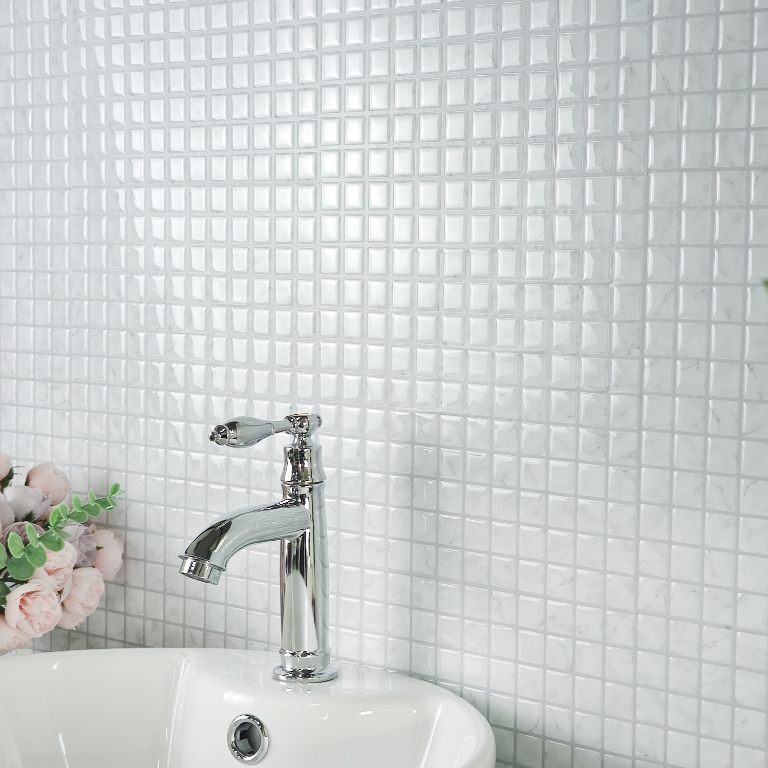 10pcs 3D Self-adhesive Wall Ti - Wall Panel 3D Texture ulasan dan harga