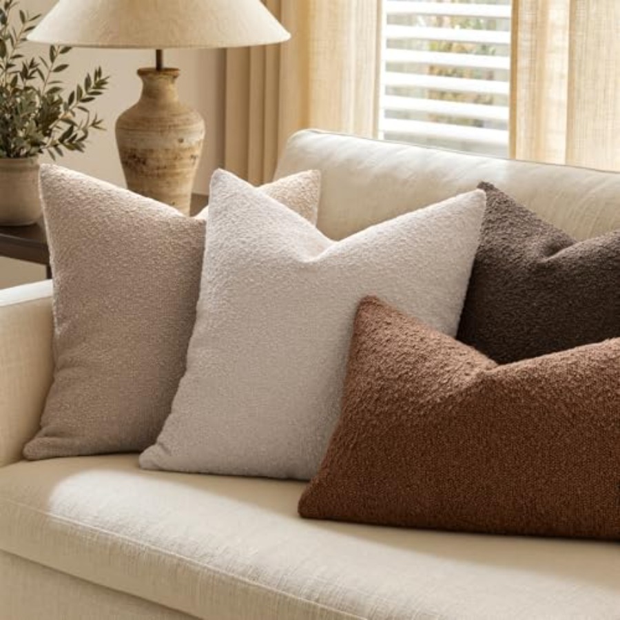20x20 Inch Decorative Pillow C - Textured Throw Natural ulasan dan harga
