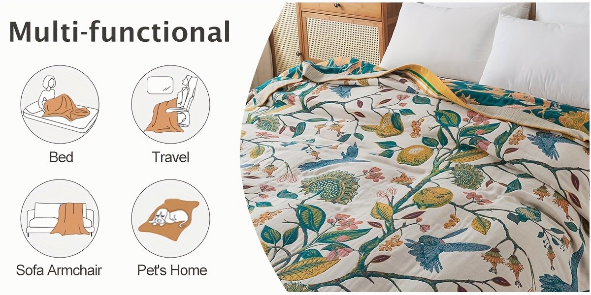 Boho Cotton Throw Blanket – So - Textured Throw Natural ulasan dan harga