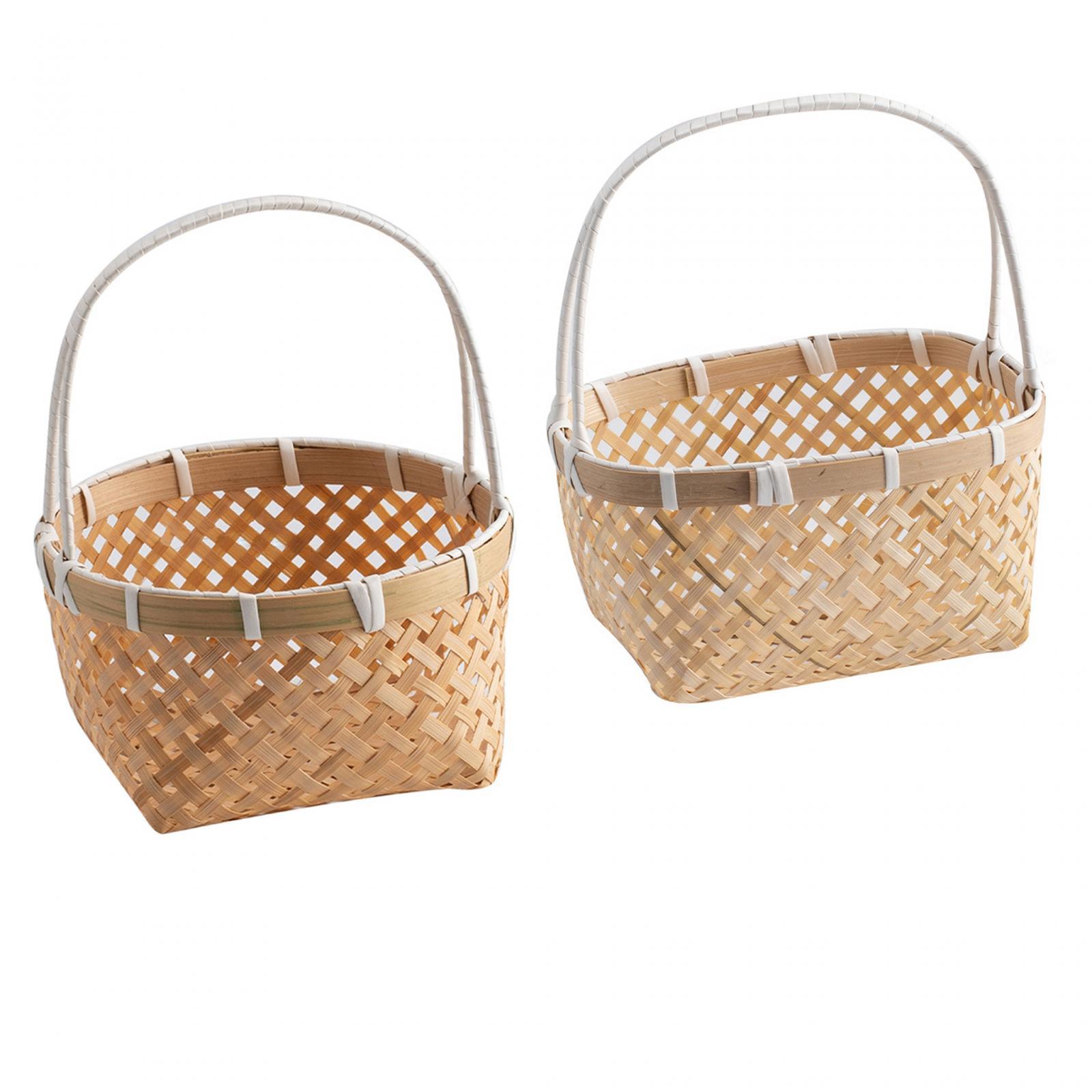 Woven Basket with Handles Hand - Rattan Tray Handle ulasan dan harga