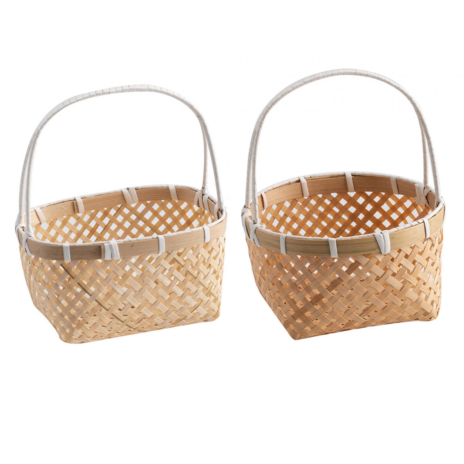 Woven Basket with Handles Hand - Rattan Tray Handle ulasan dan harga