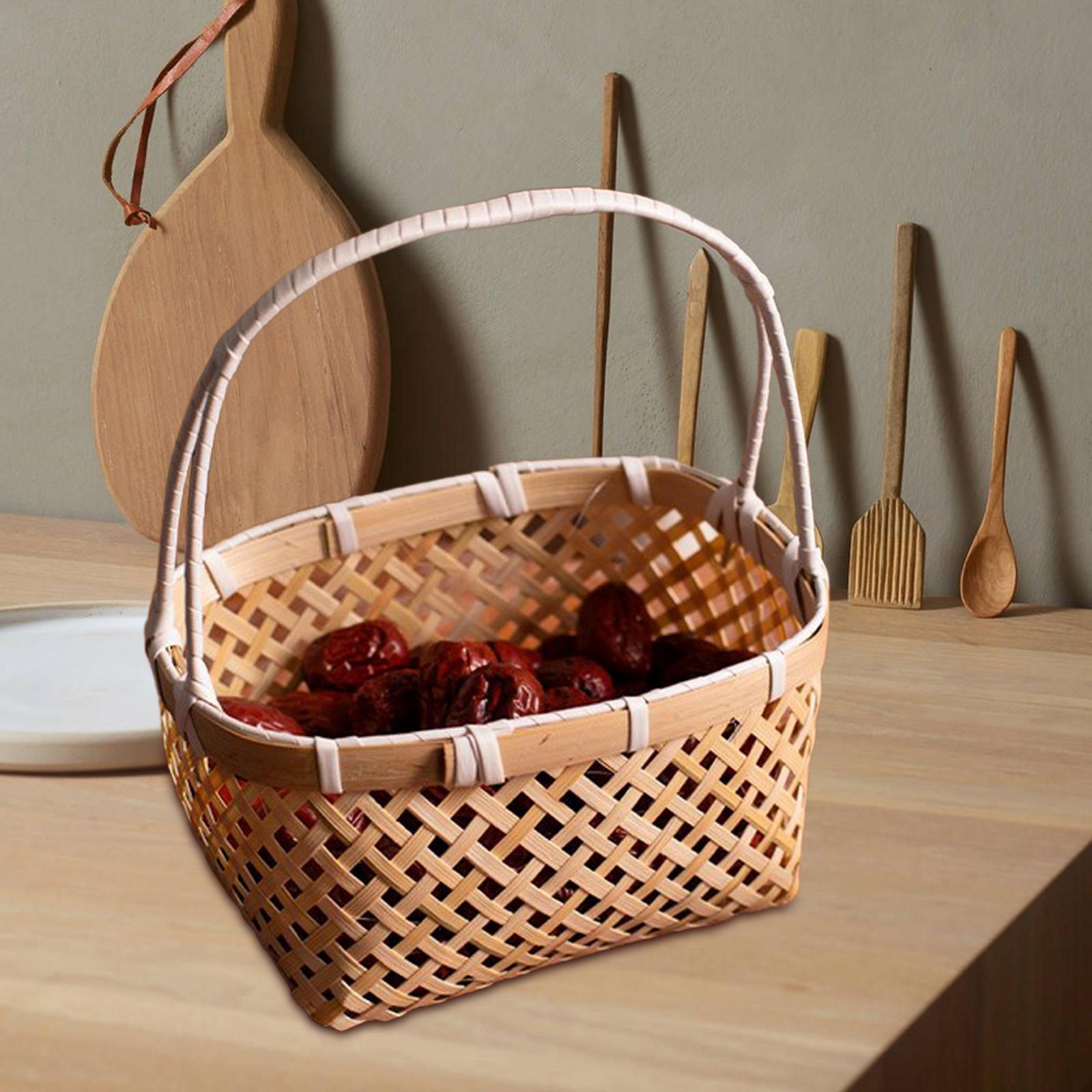 Woven Basket with Handles Hand - Rattan Tray Handle ulasan dan harga