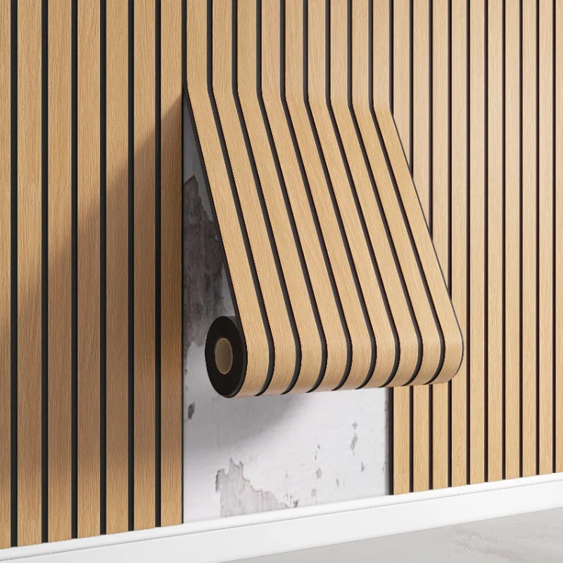 1 Roll 3D Wood Slat Wall Panel - Wall Panel 3D Texture ulasan dan harga