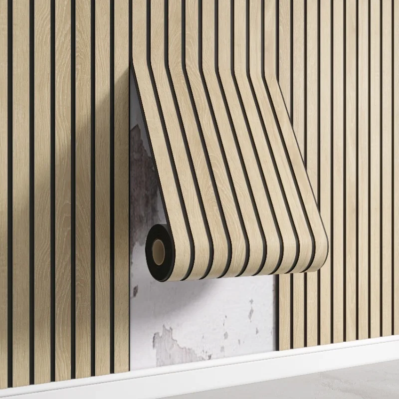 1 Roll 3D Wood Slat Wall Panel - Wall Panel 3D Texture ulasan dan harga