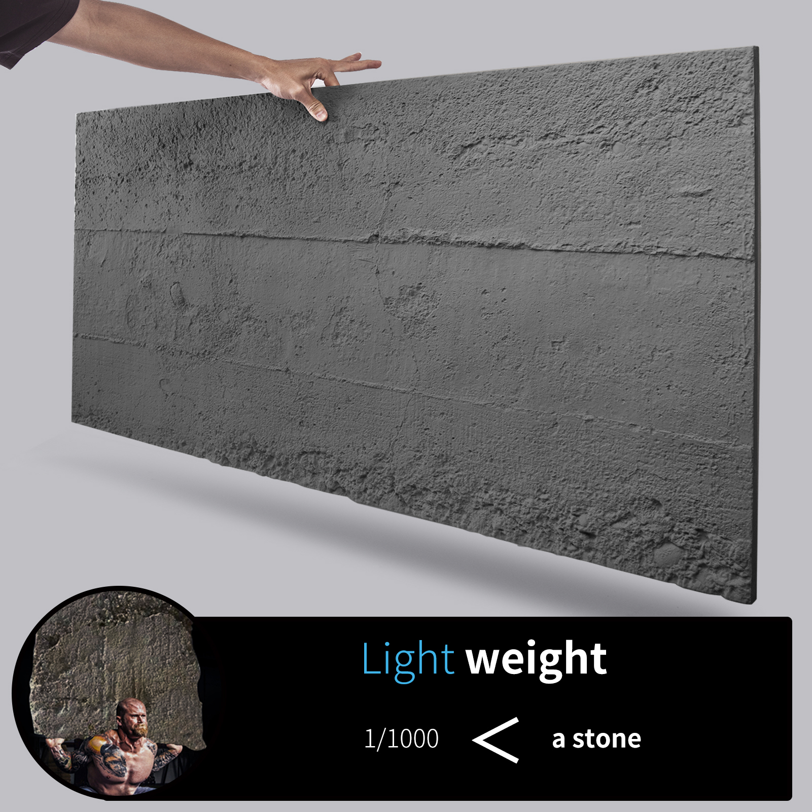 Art3d 4PCS Cement Texture 3D W - Wall Panel 3D Texture ulasan dan harga