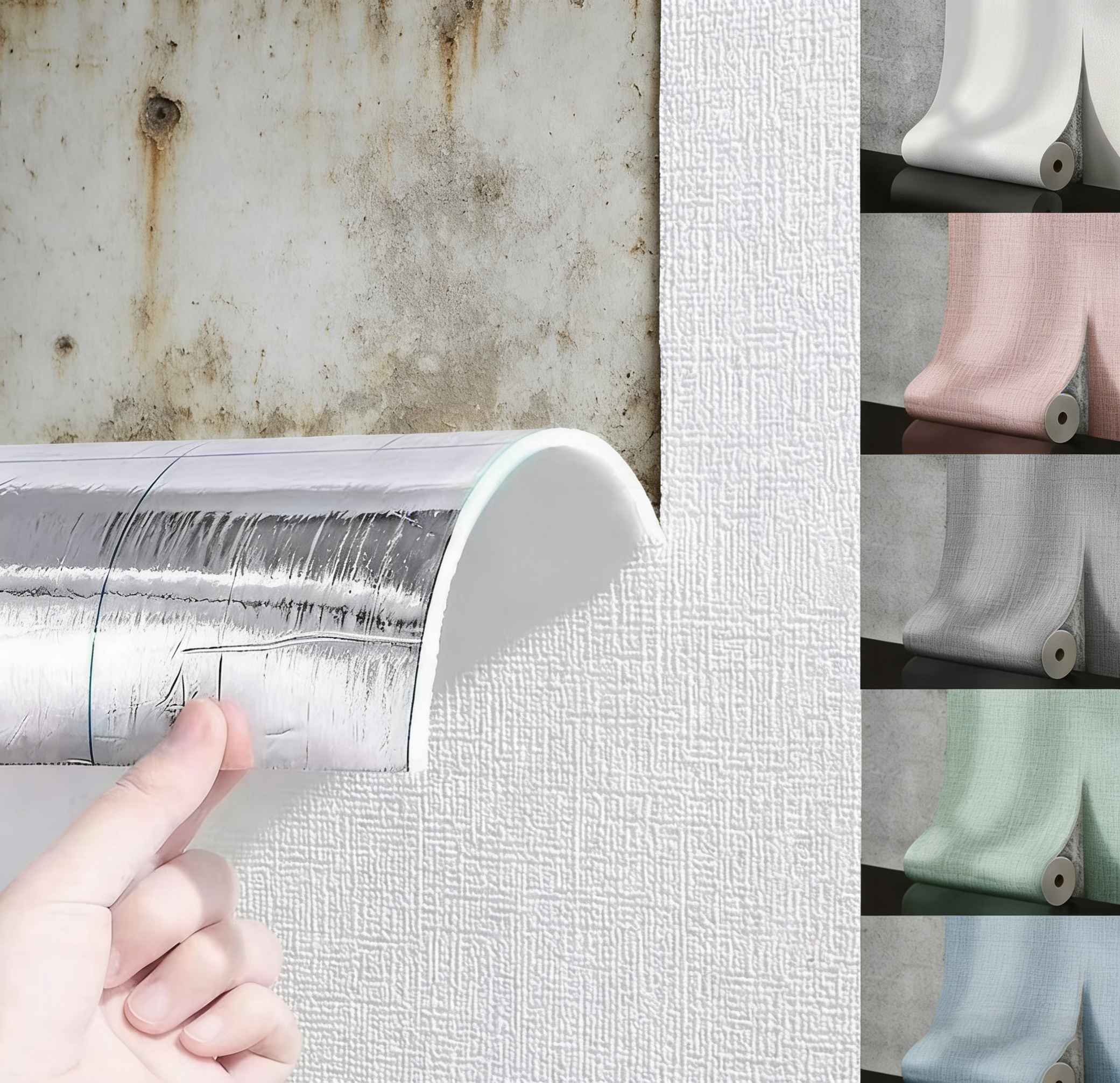 50cm Self-Adhesive 3D Linen Fo - Wall Panel 3D Texture ulasan dan harga