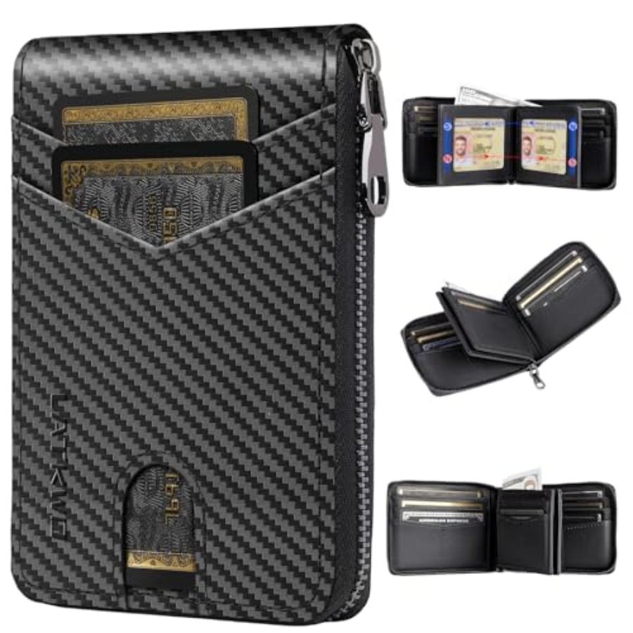 Men's RFID Blocking Zipper Lar - Interior Design Id ulasan dan harga