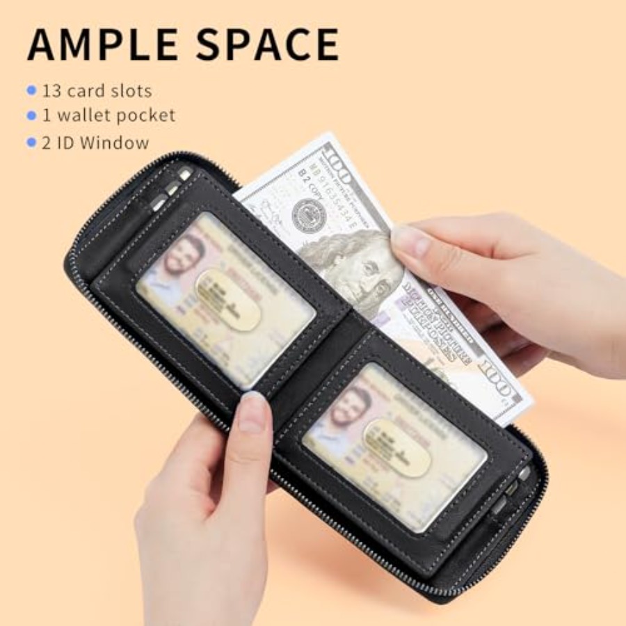 Men's RFID Blocking Zipper Lar - Interior Design Id ulasan dan harga