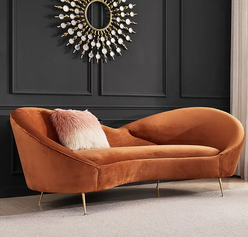 -Light Luxury Fabric 3-seat So - Interior Design Organic Modern ulasan dan harga